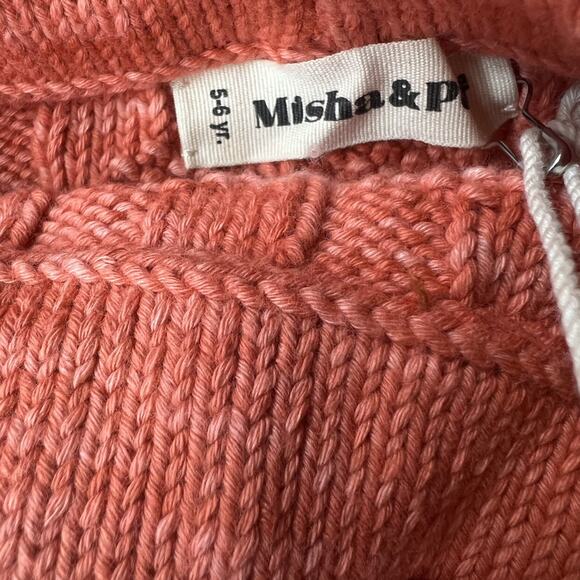 Misha & Puff Block Stitch Roll Hem Skirt In Melon - Picture 4 of 4